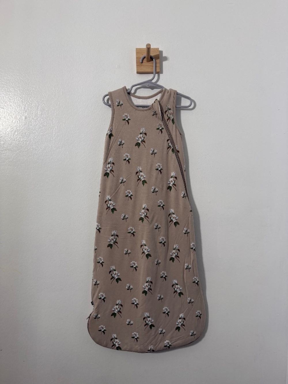 Kyte Baby Sleep Sack Magnolia Khaki Floral Bamboo Wearable Blanket Med 1.0 Tog